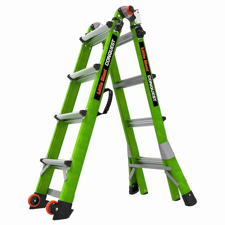 Lightweight Ladder, 217 in, Fiberglass, 300 lb Load Capacity