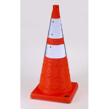 Nylon Collapsible Traffic Cone, 28" H, Nylon, Engineer, 28 in Height, 2 inch Length, 5 pounds