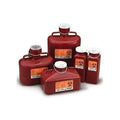 Sharps Container, 10 qt., Bottle, Red, PK12