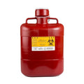 Sharps Container, 10 qt., Bottle, Red, PK12