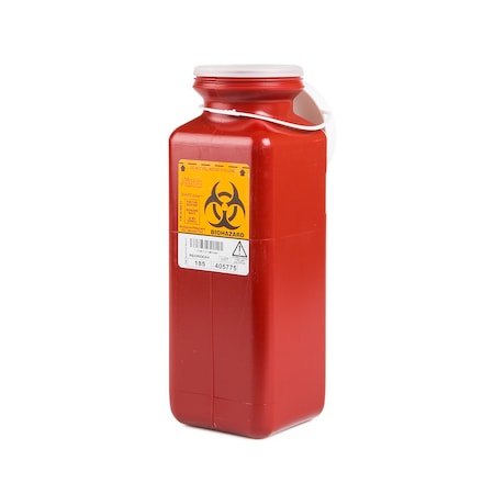 Sharps Container, 1.7 qt., Bottle, Red, PK20