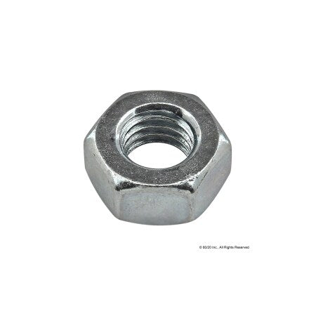 Hex Nut, M8-1.25, Steel, Zinc Plated