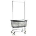 Wire Utility Cart with Double Pole Rack, 6 Bushel, Dura-Seven Anti-Rust Coating