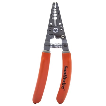 Wire Stripper & Cutter, 6-12 Awg, Straight Ergonomic Handle