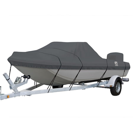 StormPro Heavy Duty Tri-Hull Outboard Cover, 13 ft 6 in - 14 ft 6 in L