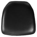Hard Black Vinyl Chiavari Chair Cushion, PK20
