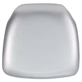 Hard Silver Vinyl Chiavari Chair Cushion, PK20