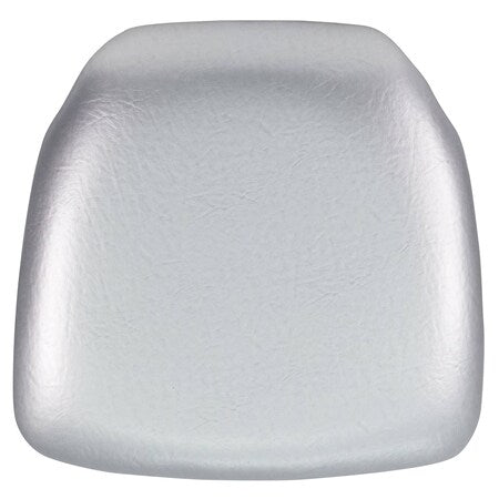 Hard Silver Vinyl Chiavari Chair Cushion, PK20