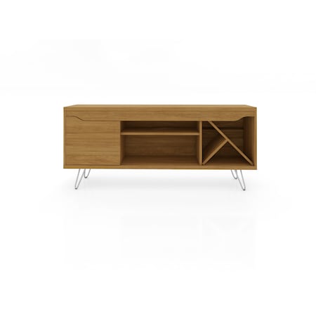 Baxter 53.54" TV Stand with Wine Rack in Cinnamon
