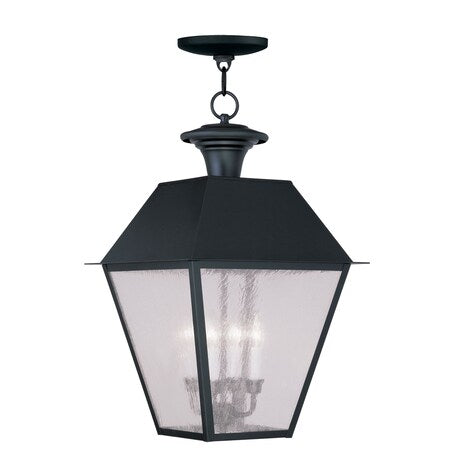 Mansfield 4 Light Black Outdoor Pendant Lantern