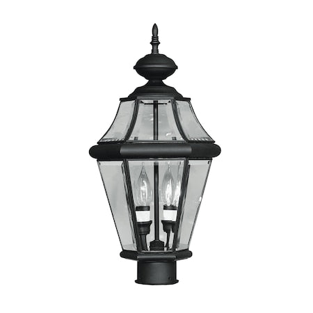 Georgetown 2 Light Black Outdoor Post To