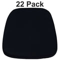 Soft Black Fabric Chiavari Chair Cushion, PK22