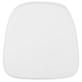 Soft Snow White Fabric Chiavari Chair Cushion, PK22