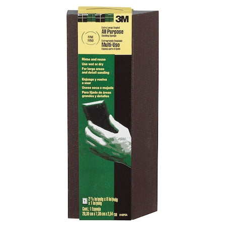 Sanding Sponge, Fine, 8"L, 2 7/8"W
