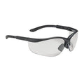 HI-VOLTAGE AC, Safety Glasses, Anti-Fog & Anti-Scratch, Clear Lens, Black Frame, Half-Frame