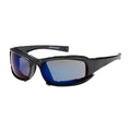 Cefiro, Safety Glasses, Anti-Fog & Anti-Scratch, Blue Mirror Lens, Black Frame, Full-Frame, 1 PR