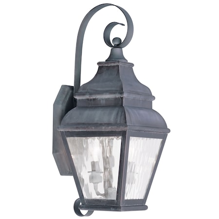 Exeter 2 Light Charcoal Outdoor Wall Lantern