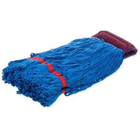 Looped-End Wet Mop, Blue, Microfiber, PK12, 36942014