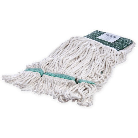 Medium Looped-End Wet Mop, Green Band, PK12, 369551B00