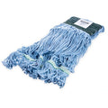 Medium Looped-End Wet Mop, Green Band, PK12, 369448B14