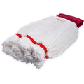 Looped-End Wet Mop, White, Microfiber, PK12