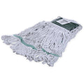 Medium Looped-End Wet Mop, Green Band, PK12, 369418B00