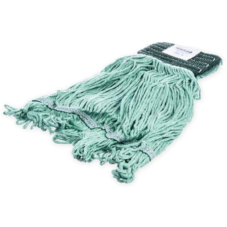 Medium Looped-End Wet Mop, Green Band, PK12, 369478B09