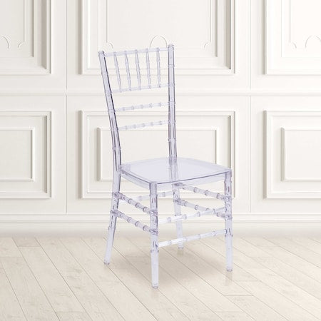 Flash Elegance Crystal Ice Stacking Chiavari Chair, PK2