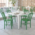 Gael Commercial Grade Green Metal Indoor-Outdoor Chair, PK2