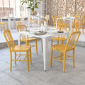 Gael Commercial Grade Yellow Metal Indoor-Outdoor Chair, PK2