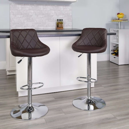 Brown Vinyl Barstool, PK2