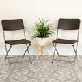 Brown Rattan Plastic Chair, PK2