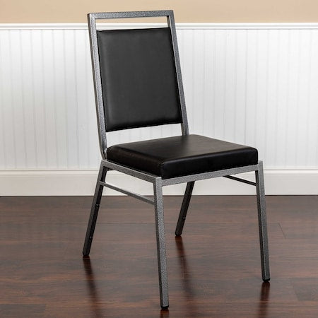 Black Vinyl Banquet Chair, PK2