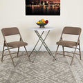 Beige Fabric Folding Chair, PK2