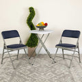 Navy Fabric Folding Chair, PK2