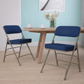 Navy Fabric Folding Chair, PK2