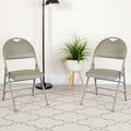 Gray Vinyl Folding Chair, PK2
