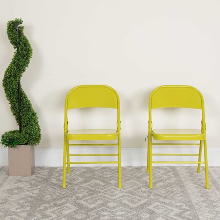 Twisted Citron Folding Chair, PK2