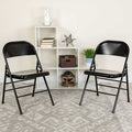 Black Metal Folding Chair, PK2