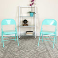 Tantalizing Teal Folding Chair, PK2
