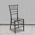 HERCULES Series Black Resin Stacking Chiavari Chair, PK2