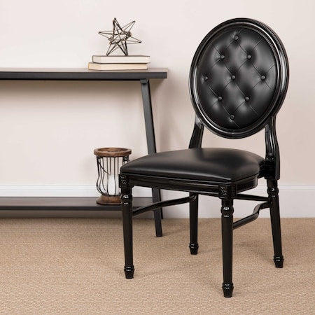 Tufted Black Dining Chair, PK2