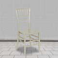 HERCULES Series Champagne Resin Stacking Chiavari Chair, PK2