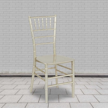 HERCULES Series Champagne Resin Stacking Chiavari Chair, PK2