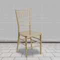 HERCULES PREMIUM Series Gold Resin Stacking Chiavari Chair