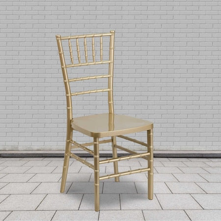 HERCULES PREMIUM Series Gold Resin Stacking Chiavari Chair