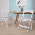 White Resin Folding Chair, PK2