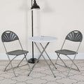 Charcoal Plastic Folding Chair, PK2