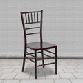 HERCULES Series Mahogany Resin Stacking Chiavari Chair, PK2