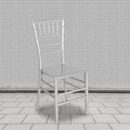 HERCULES Series Silver Resin Stacking Chiavari Chair, PK2